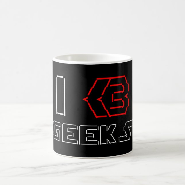 I Heart Geeks ASCII ART Coffee Mug (Center)