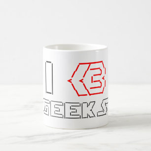 I Heart Geeks ASCII ART Coffee Mug