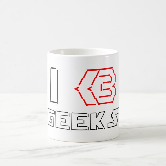 I Heart Geeks ASCII ART Coffee Mug (Center)