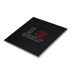 I Heart Geeks ASCII ART Tile