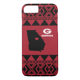 I Heart Georgia State   Tribal Pattern iPhone 8/7 Case