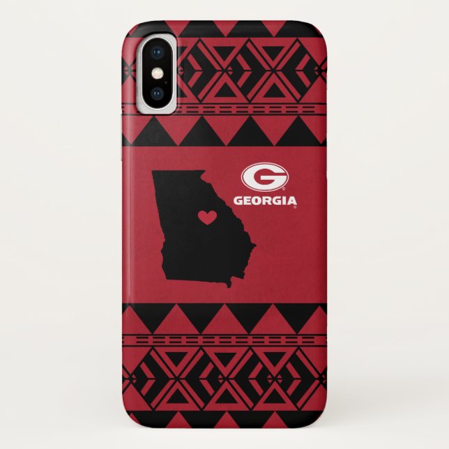 I Heart Georgia State | Tribal Pattern Case-Mate iPhone Case (Back)