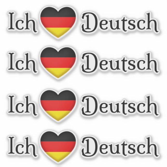 "I Heart German" Favourite Language School Subject (Front)