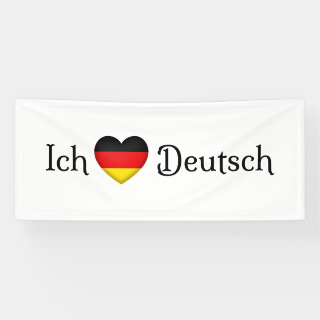 "I Heart German" Favourite Language School Subject Banner (Horizontal)