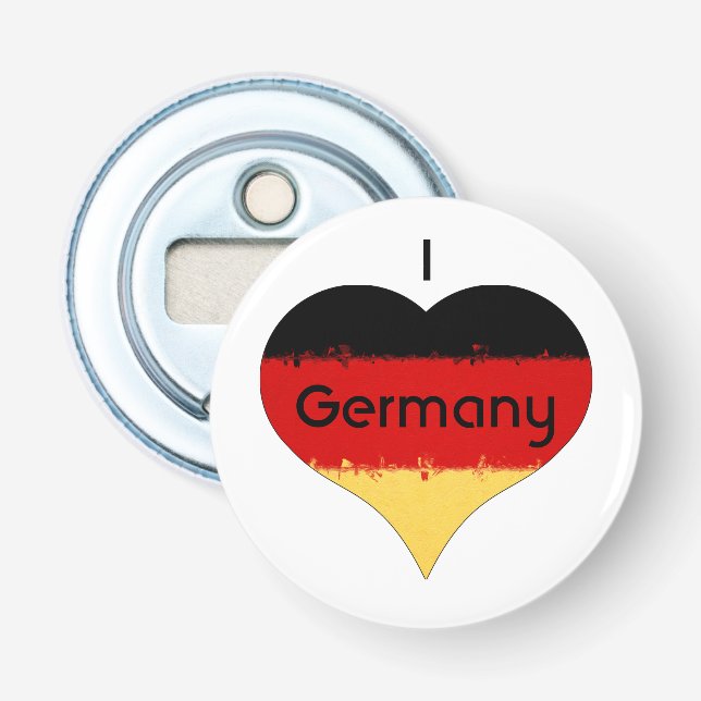 I Heart Germany German Flag Bottle Opener (Front)
