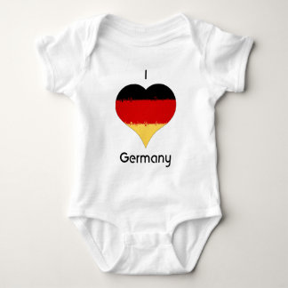 I Heart Germany German Flag Design Baby Bodysuit