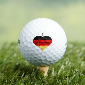 I Heart Germany German Flag Golf Balls