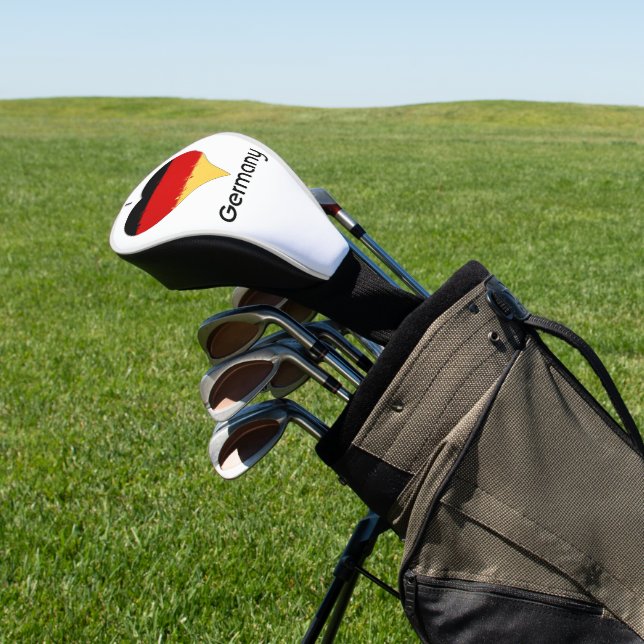 I Heart Germany German Flag Golf Head Cover (In Situ)