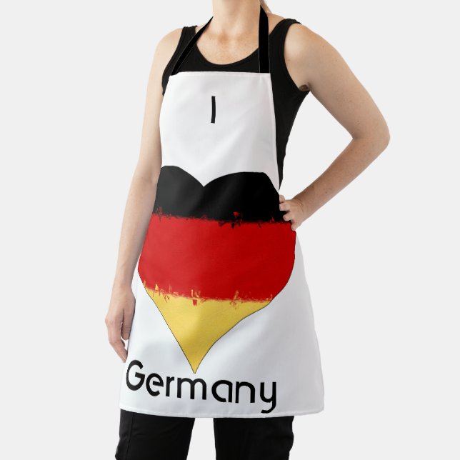 I Heart Germany German Flag Heritage Apron (Insitu)