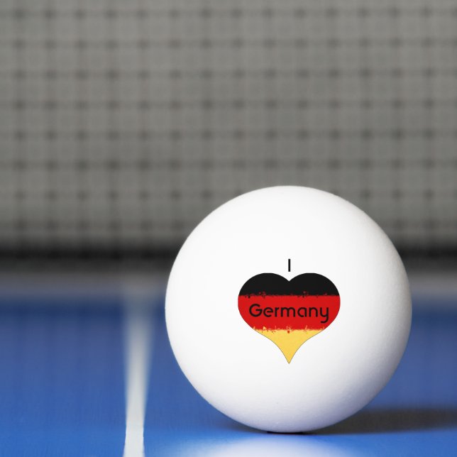 I Heart Germany German Flag Ping Pong Ball (Net)