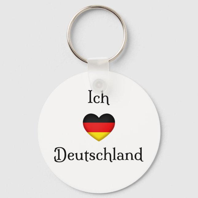 "I Heart Germany" German Pride World Traveller Keychain (Front)