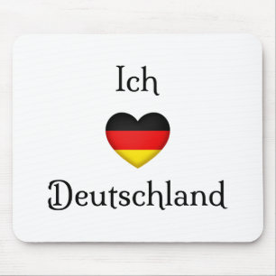"I Heart Germany" German Pride World Traveller Mouse Pad