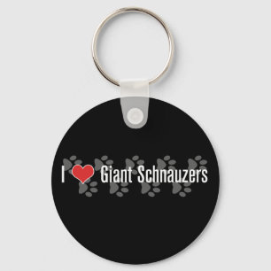 I (heart) Giant Schnauzers Keychain