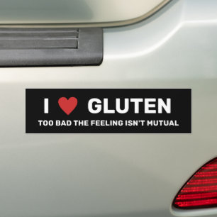 I Heart Gluten  Bumper Sticker