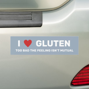 I Heart Gluten Bumper Sticker