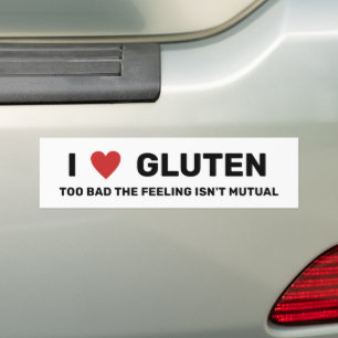 I Heart Gluten  Bumper Sticker