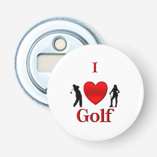 I Heart Golf Bottle Opener