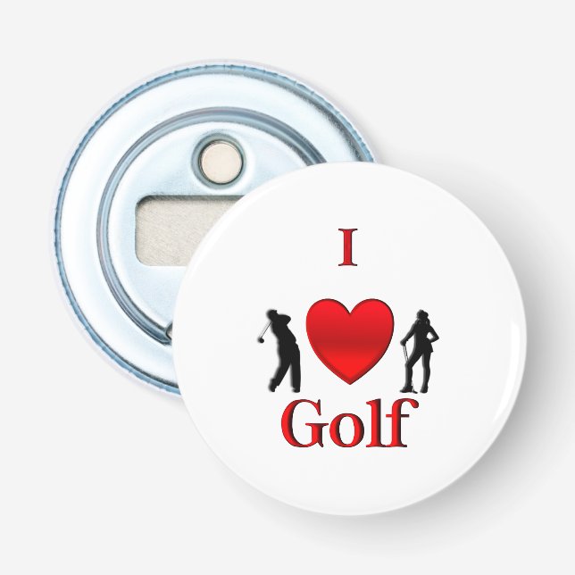 I Heart Golf Bottle Opener (Front)