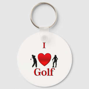 I Heart Golf Keychain