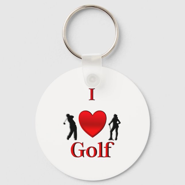 I Heart Golf Keychain (Front)