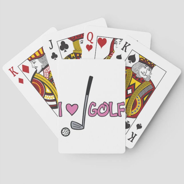 I Heart Golf Playing Cards (Back)