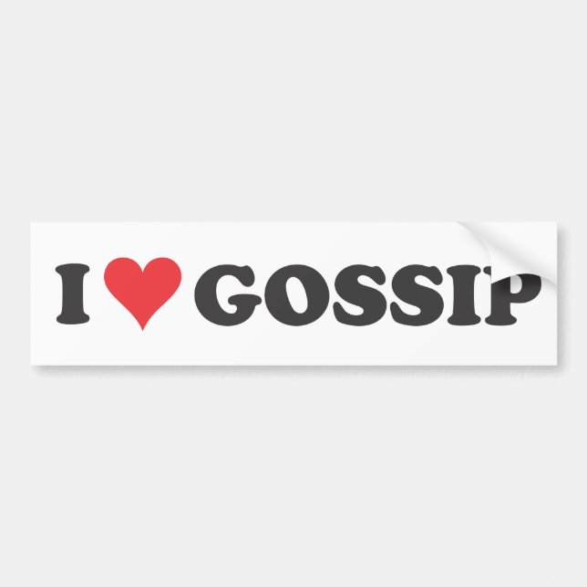 I Heart Gossip (long) Bumper Sticker (Front)