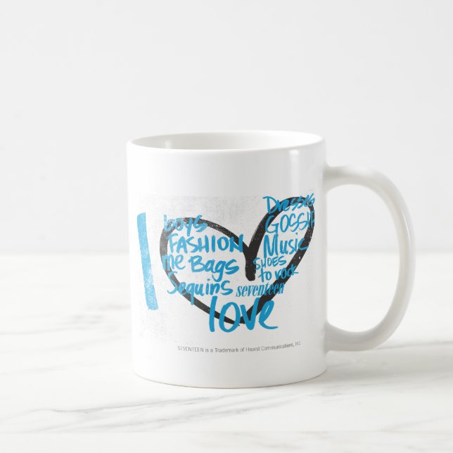 I Heart Graffiti Aqua Coffee Mug (Right)