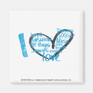 I Heart Graffiti Aqua Magnet