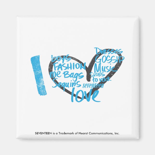 I Heart Graffiti Aqua Magnet (Front)