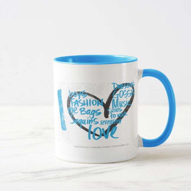 I Heart Graffiti Aqua Mug (Right)