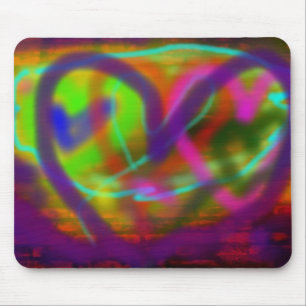 I Heart Graffiti Mouse Pad