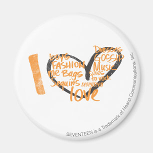 I Heart Graffiti Orange Magnet