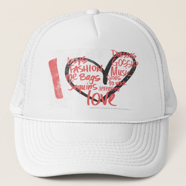 I Heart Graffiti Pink Trucker Hat (Front)