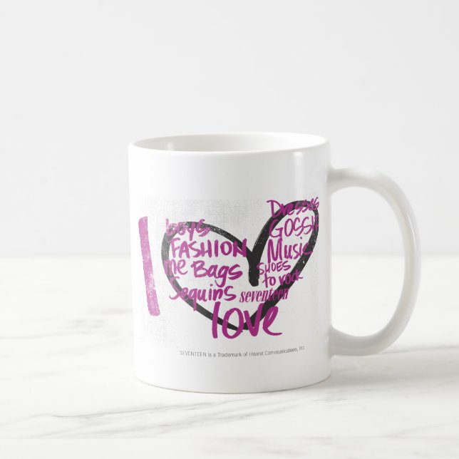 I Heart Graffiti Purple Coffee Mug (Right)
