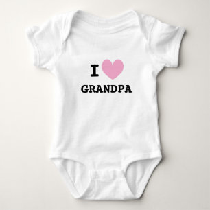 I heart grandpa baby bodysuit for newborn child