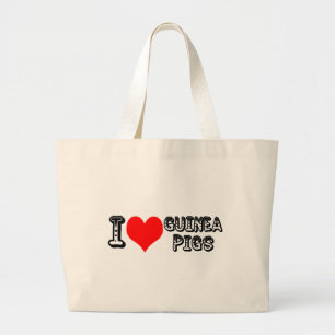 I (heart) guinea pigs large tote bag