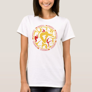 I Heart Gymnastics - Gold and Red T-Shirt