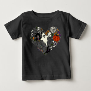 I Heart Halloween Holiday Graphic Casual Costume Baby T-Shirt