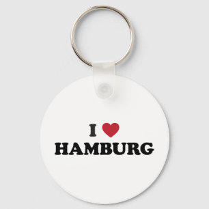 i Heart Hamburg Germany Keychain