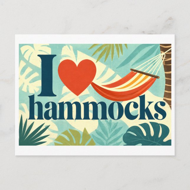 "I [Heart] Hammocks" Postcard (Front)