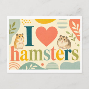 "I [Heart] Hamsters" Postcard