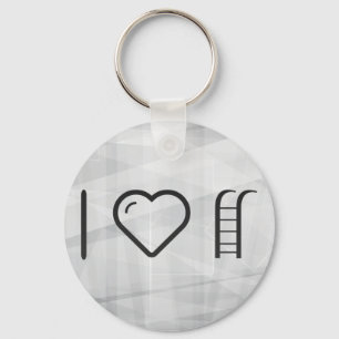 I Heart Hanging Ladders Keychain