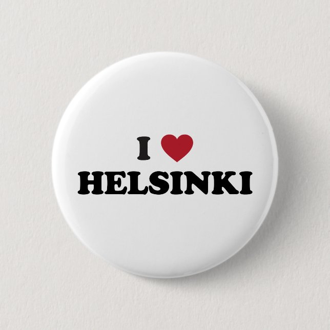 I Heart Helsinki Finland 2 Inch Round Button (Front)