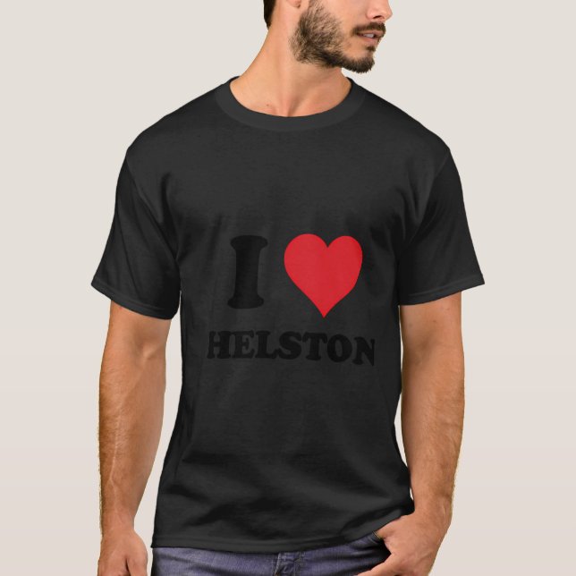 I Heart Helston Love Uk T-Shirt (Front)