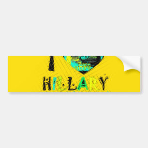 I Heart Hillary Clinton: Graffiti Expression Art Bumper Sticker