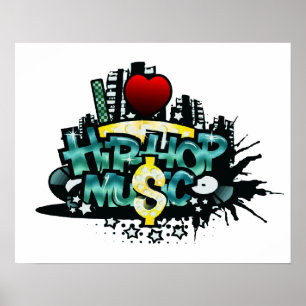 I Heart Hip Hop Music Poster