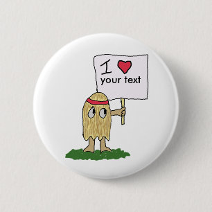 I (heart) Hippie Dippy Hippie 2 Inch Round Button