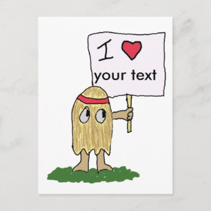 I (heart) Hippie Dippy Hippie Postcard