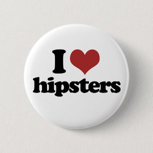 I heart hipsters teen humour 2 inch round button