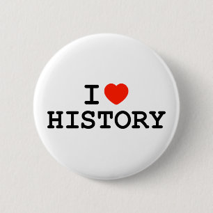I Heart History 2 Inch Round Button